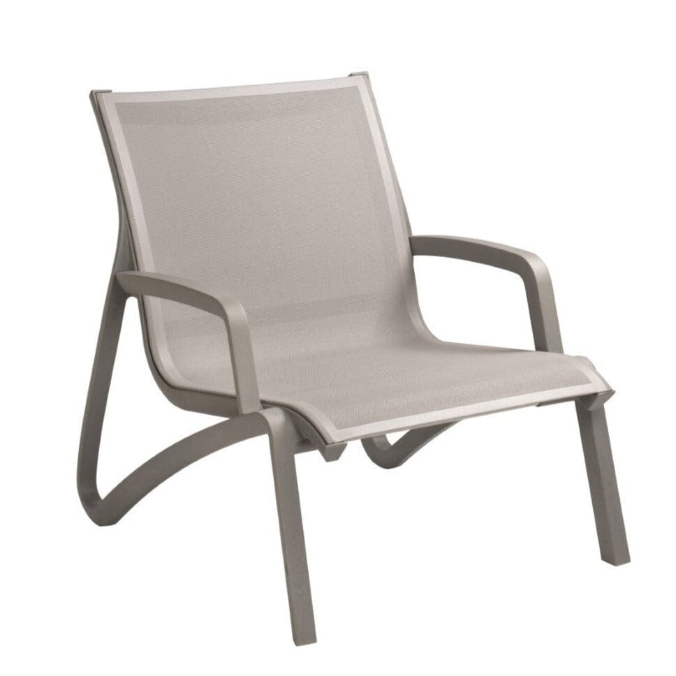 Grosfillex Sunset Fauteuil bas Conversationnel Gris Platinum / T30 Gris