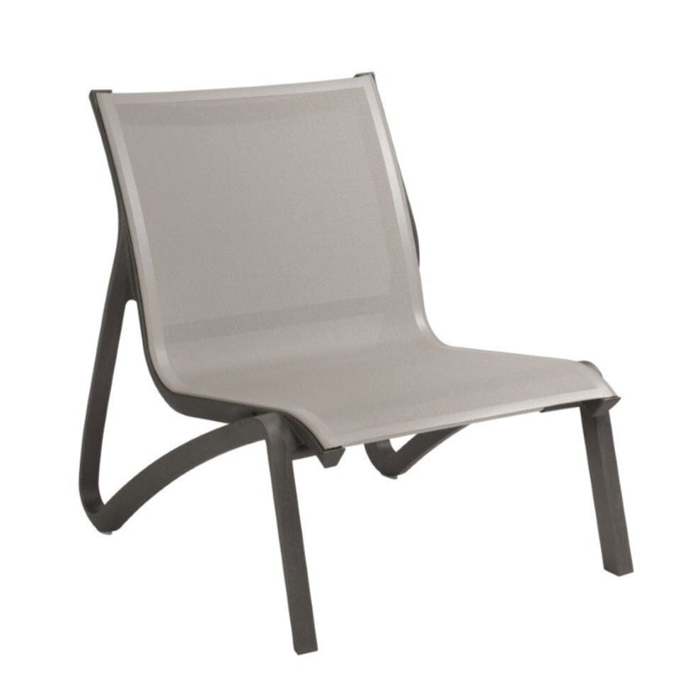 Grosfillex Sunset Fauteuil bas Conversationnel Noir Volcanic / T30 Gris