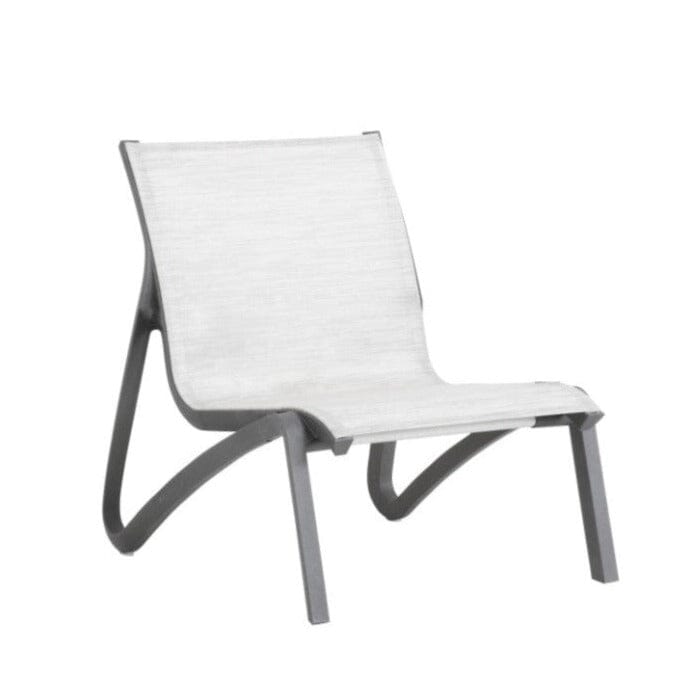 Grosfillex Sunset Fauteuil bas Conversationnel Noir Volcanic / T34 Gris Chiné