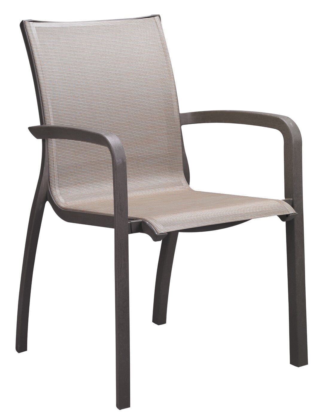 Grosfillex Sunset Fauteuil repas Bronze Fusion / T31 Cognac