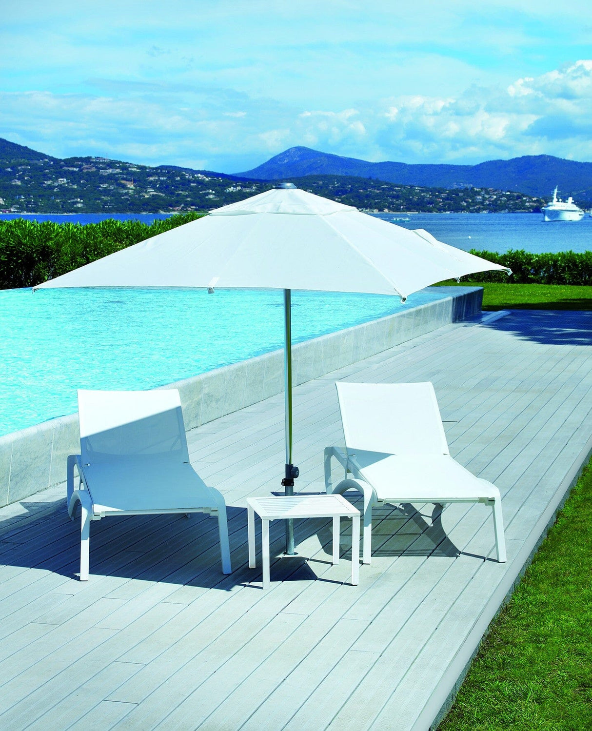 Grosfillex Sunset Parasol Aluminium anodisé 200x200cm