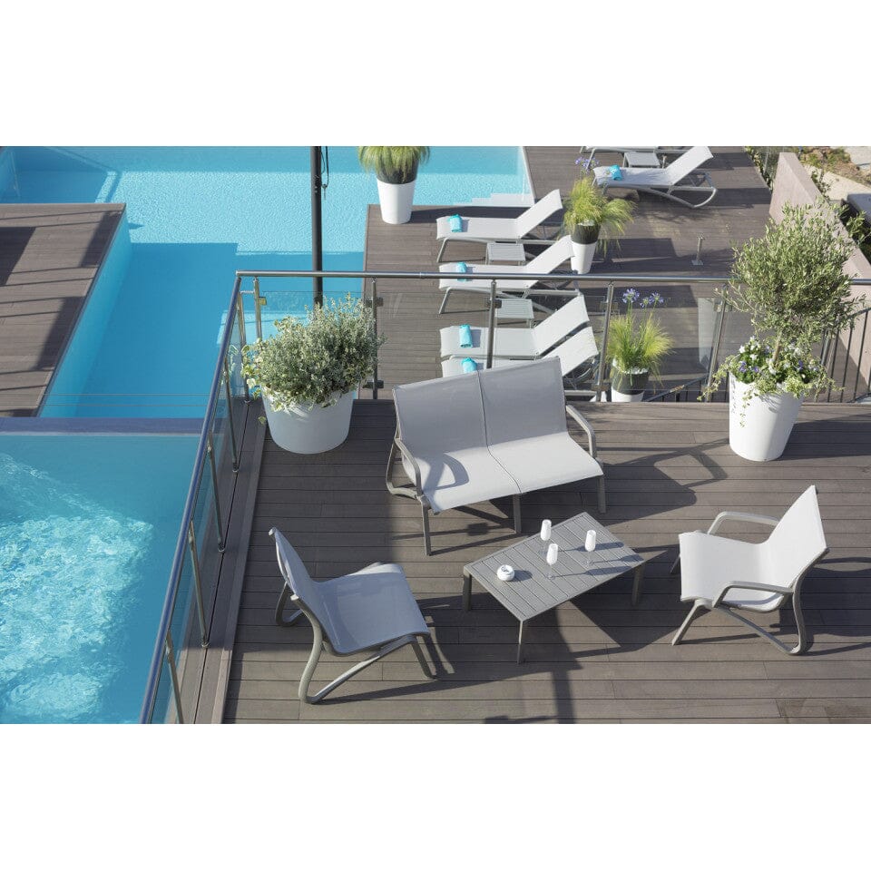 Grosfillex Sunset Table basse 100x60cm H:37cm Aluminium