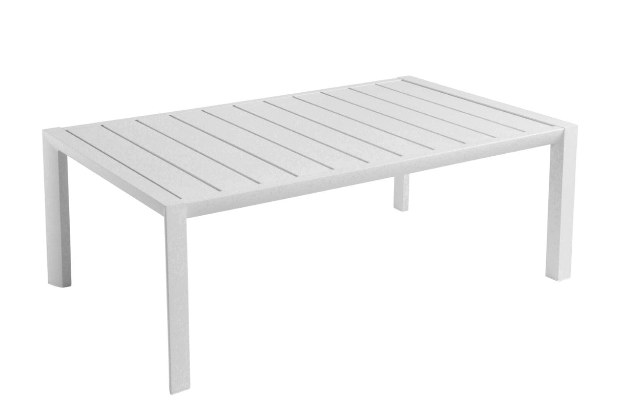 Grosfillex Sunset Table basse 100x60cm H:37cm Aluminium Blanc Glacier