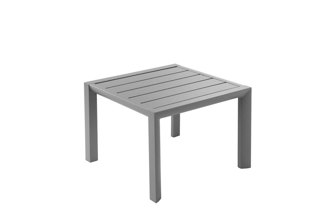 Grosfillex Sunset Table basse 50x50cm H:37cm Aluminium Gris Platinum