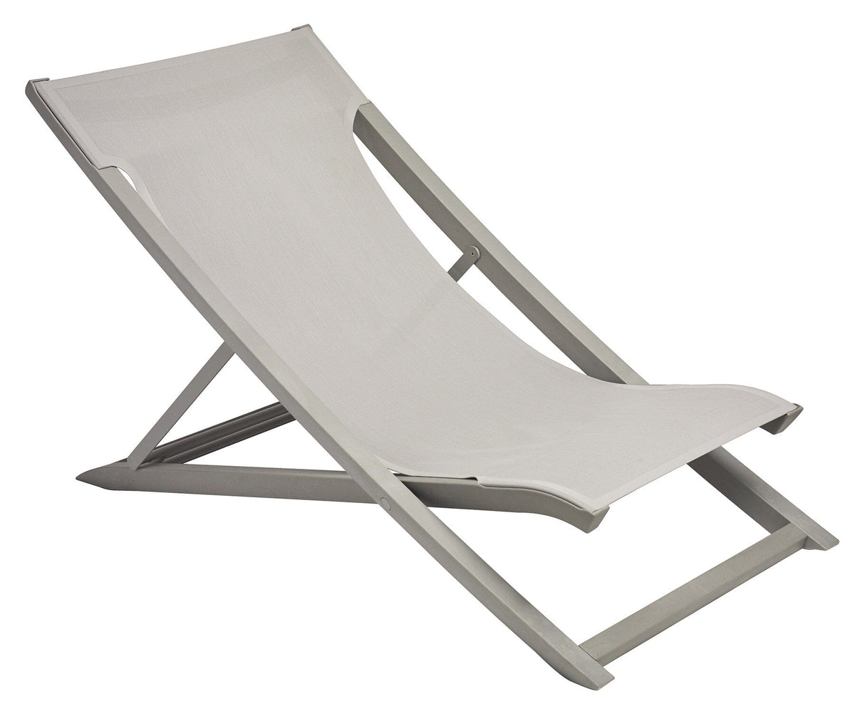 Grosfillex Sunset Transat pliable Gris Platinium / T30 Gris