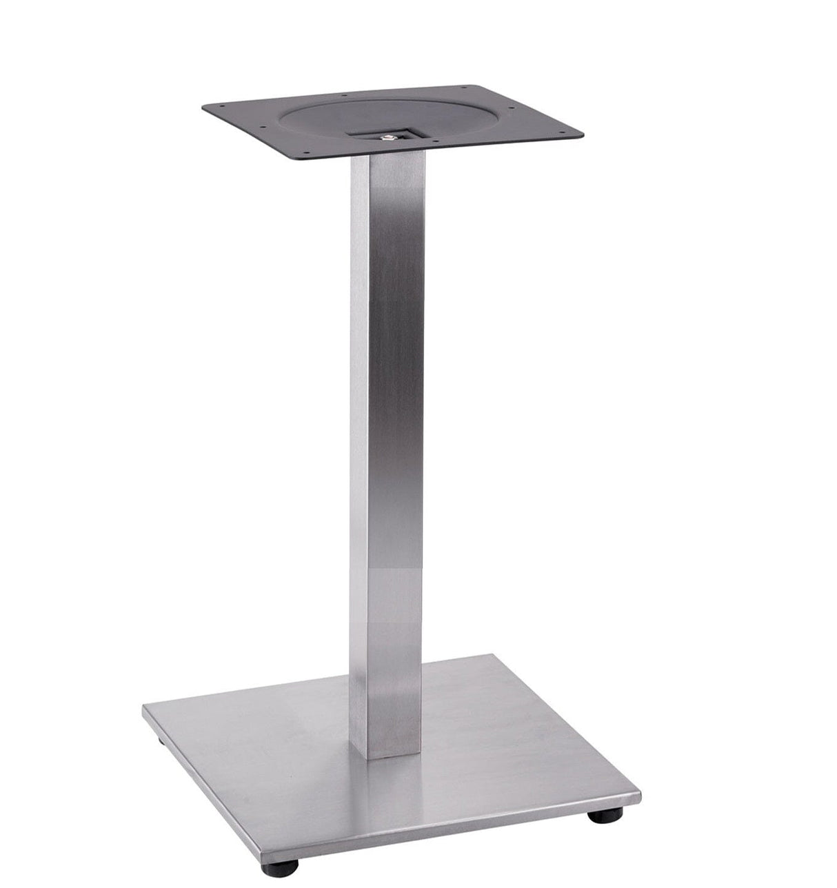 Grosfillex Tetra Inox Pied central fixe bistro en acier inoxydable