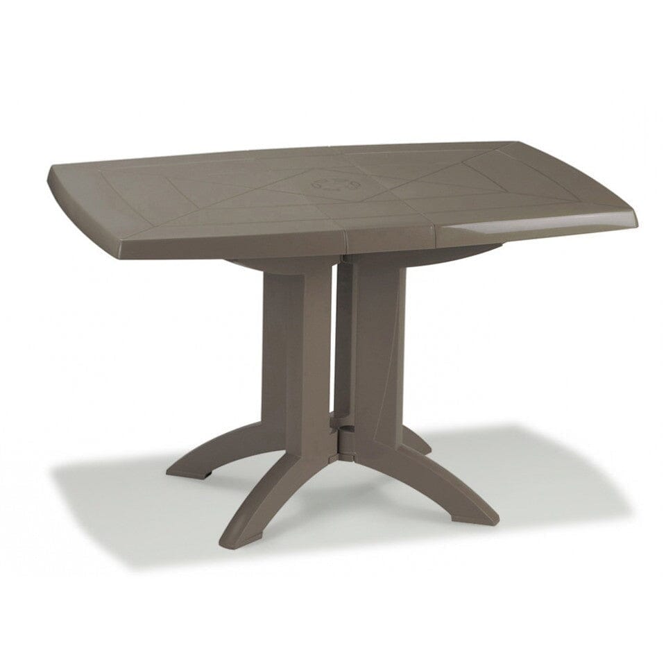 Grosfillex Vega Table repas rabattable 118x77cm Taupe
