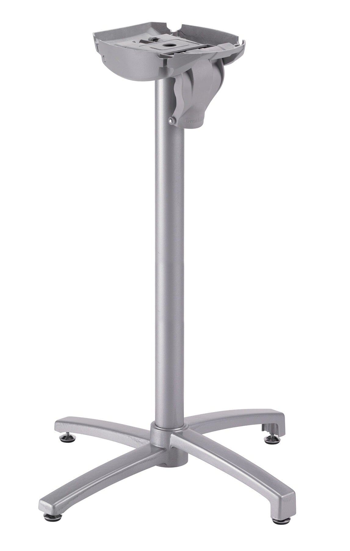 Grosfillex X-One Pied Haut Bistro Bar aluminium central rabattable et encastrable Gris argent