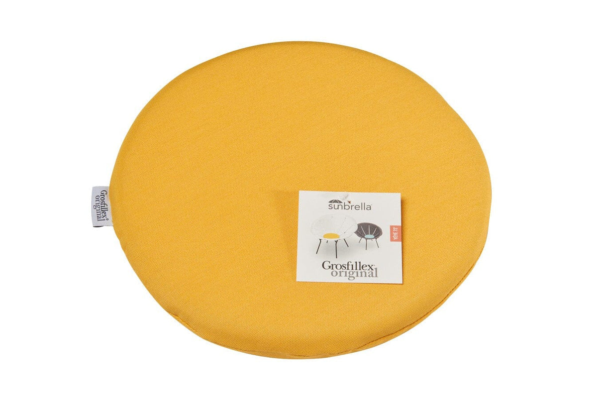 Grosfillex Yéyé 72 Coussin d'assise fauteuil bas Jaune Chiné