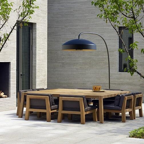 Heatsail Disc Chauffage à infrarouge d'extérieur avec luminaire et roues