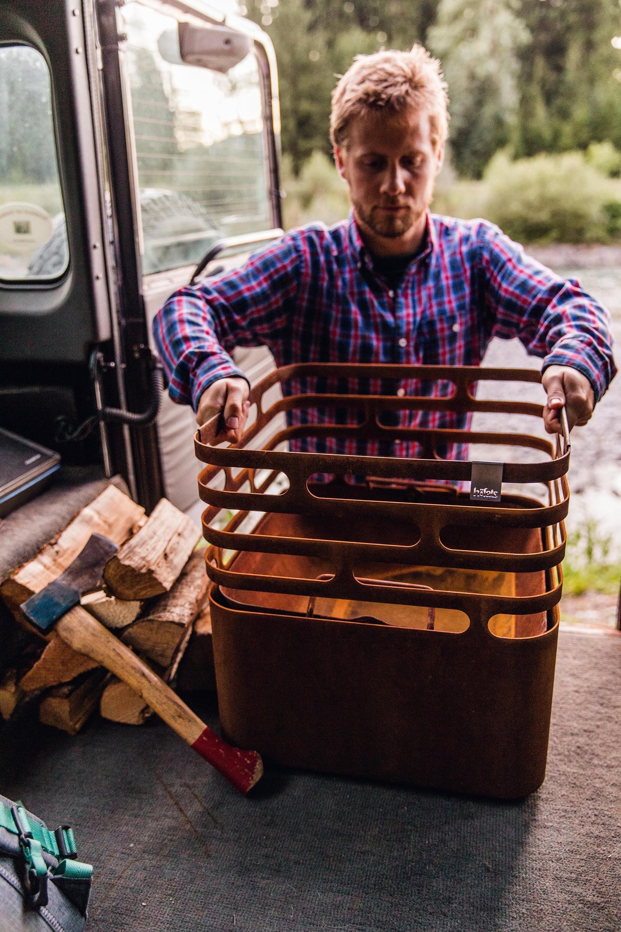 Höfats Cube Rusty Brasero Foyer Gril