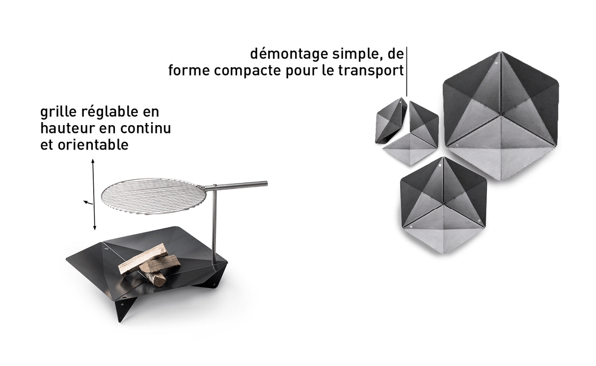 Höfats Triple 90 Fire Bowl Brasero Foyer