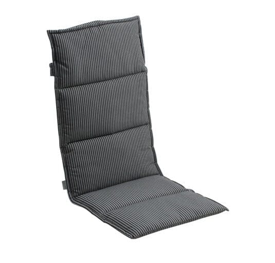 Hunn Cubic/Rotterdam Coussin haut dossier Dralon Rayé Anthracite/Gris