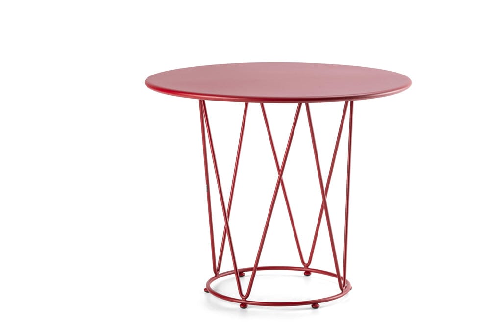 Hunn Granada Table repas ronde Ø90cm h:75cm Rouge rubis