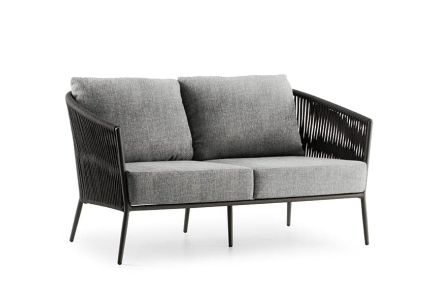 Hunn Kapstadt Canapé 2 places avec Cordes Anthracite Kuba Gris