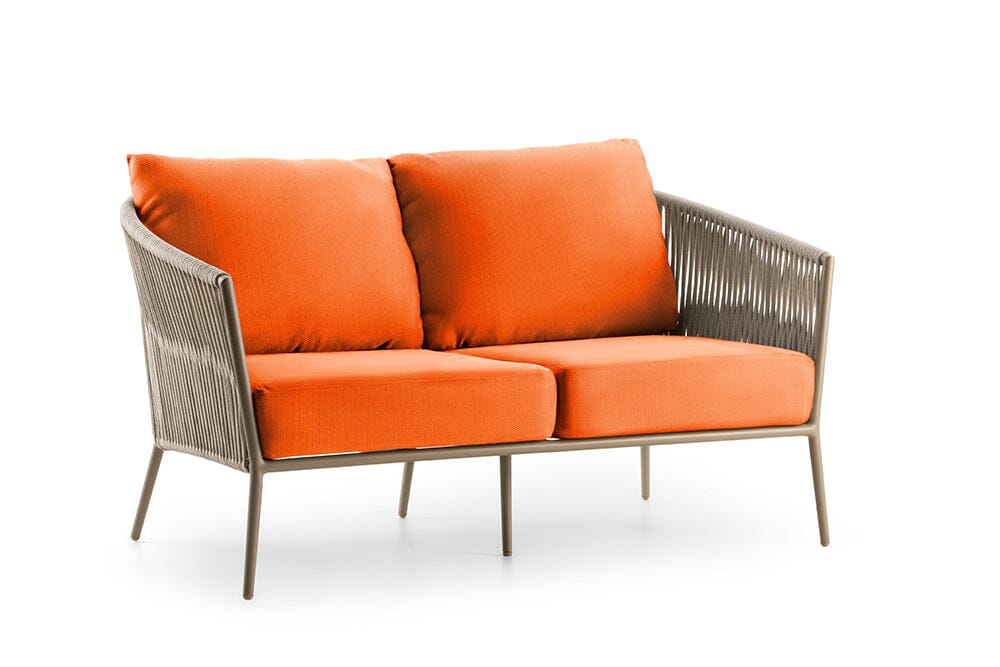 Hunn Kapstadt Canapé 2 places avec Cordes Taupe Solid Orange