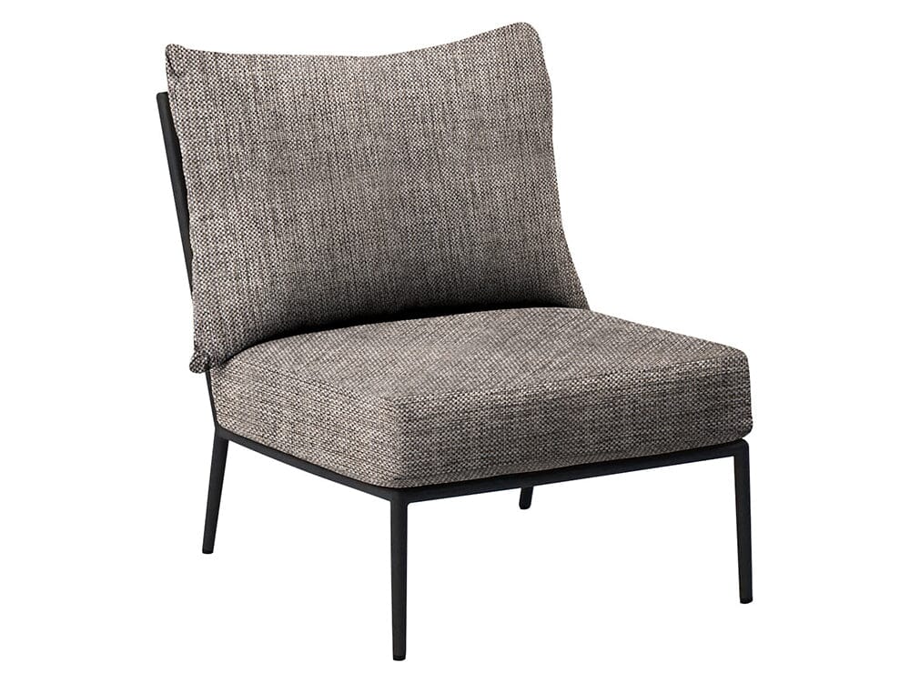 Hunn Kapstadt Fauteuil Club Lounge sans accoudoirs Anthracite Kuba Gris