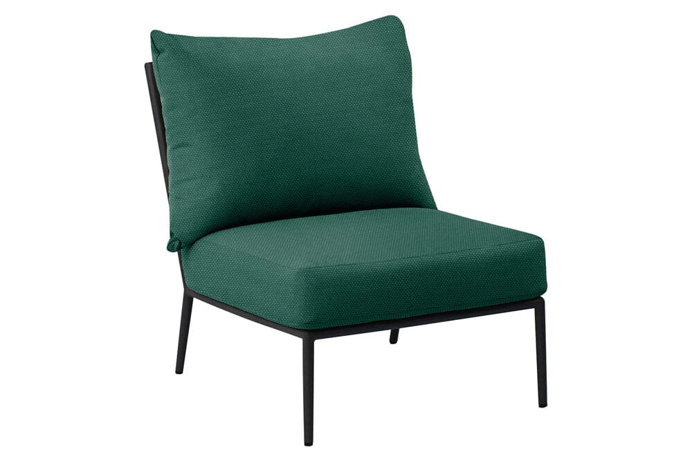 Hunn Kapstadt Fauteuil Club Lounge sans accoudoirs Anthracite Solid Vert Sapin