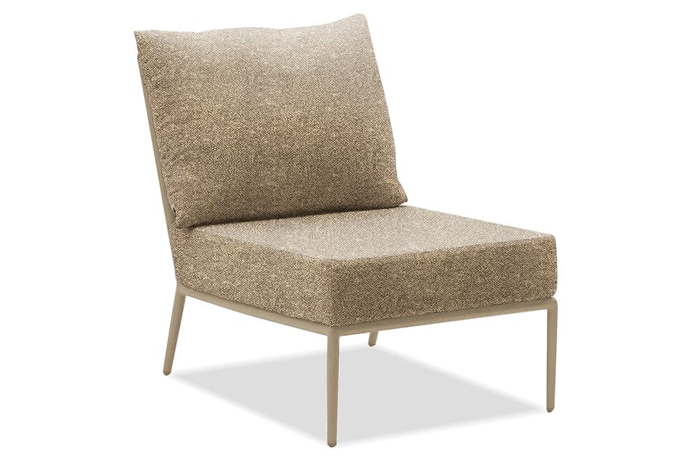 Hunn Kapstadt Fauteuil Club Lounge sans accoudoirs Taupe Havanna Noir