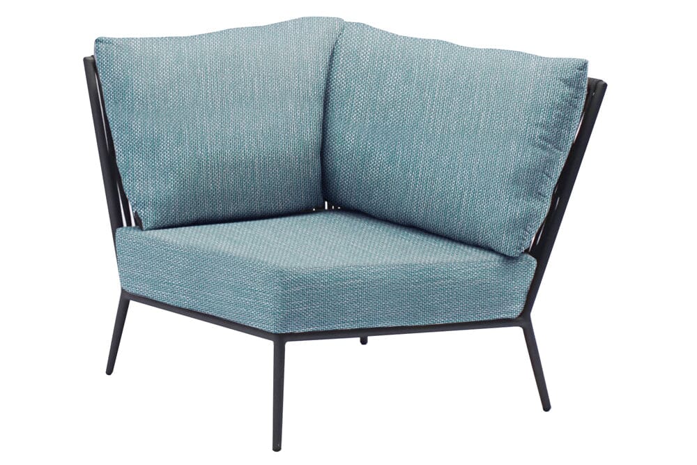 Hunn Kapstadt Module d'angle avec Cordes Anthracite Kuba Bleu Clair