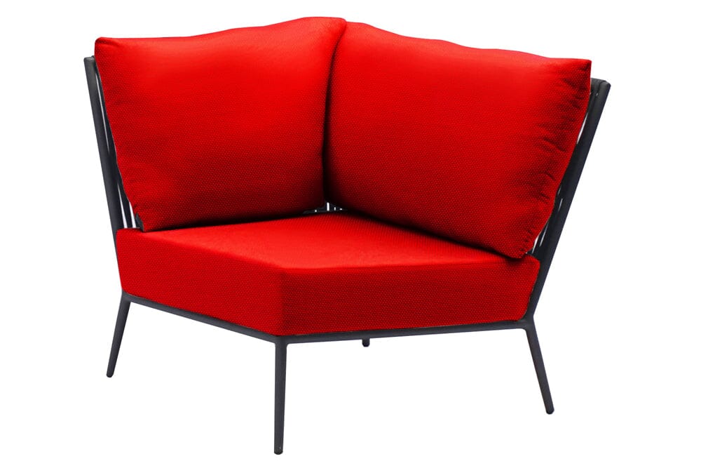 Hunn Kapstadt Module d'angle avec Cordes Anthracite Solid Rouge