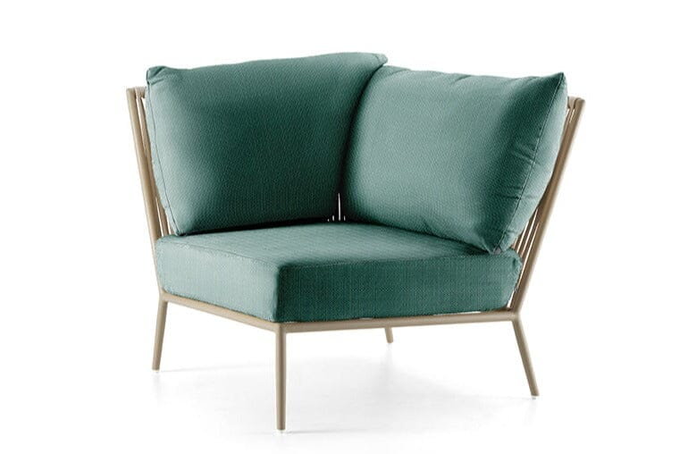 Hunn Kapstadt Module d'angle avec Cordes Taupe Solid Vert Sapin