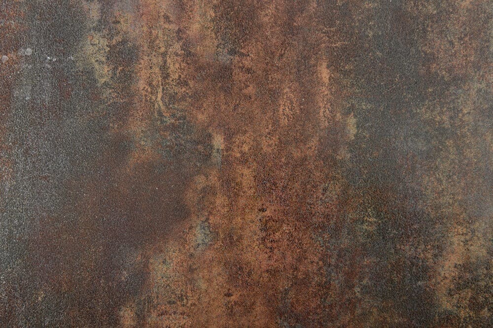 Hunn Kapstadt Table repas Ø70cm Anthracite Céramique Oxido Rouille 7mm