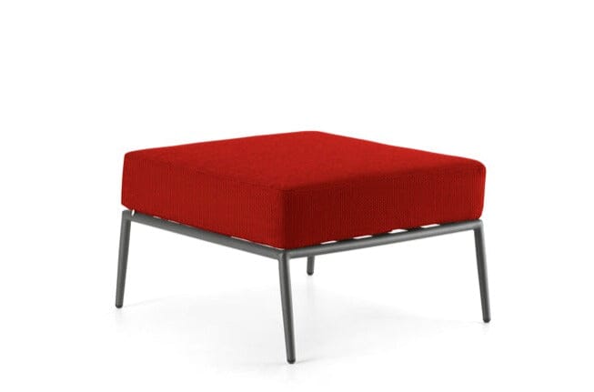 Hunn Kapstadt Tabouret/Repose-pieds Anthracite Solid Rouge