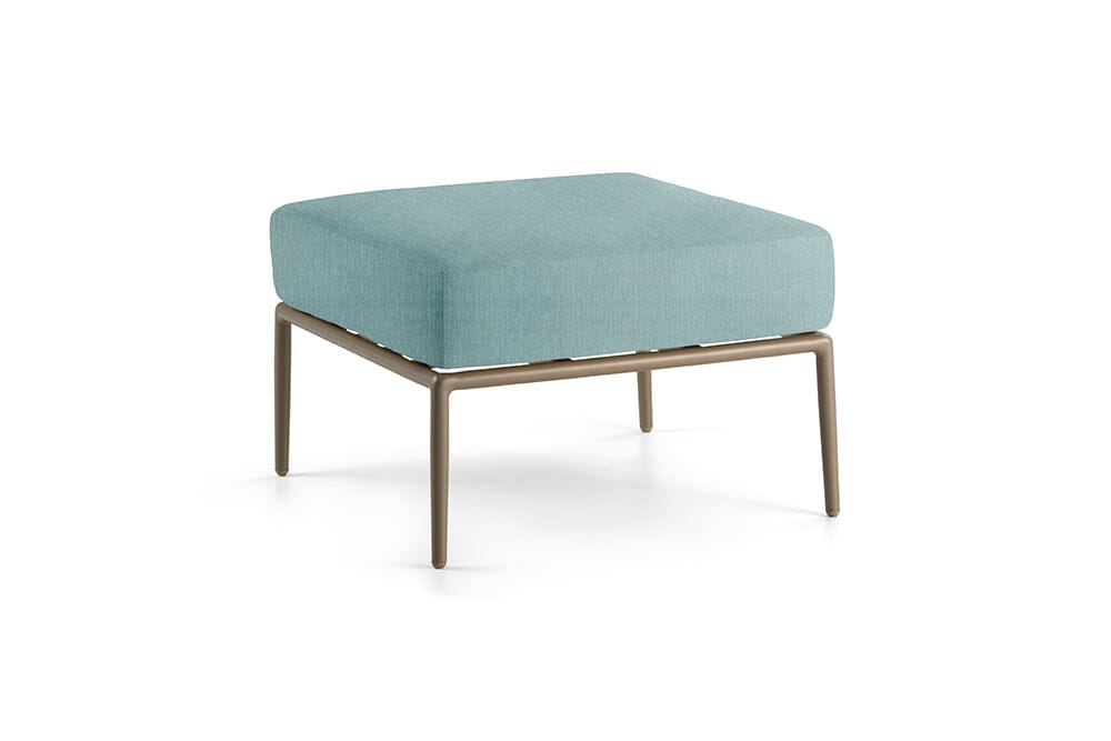 Hunn Kapstadt Tabouret/Repose-pieds Taupe Kuba Bleu Clair