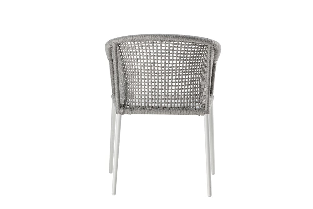 Hunn Mauritius Fauteuil repas Blanc avec Cordes, coussins en sus