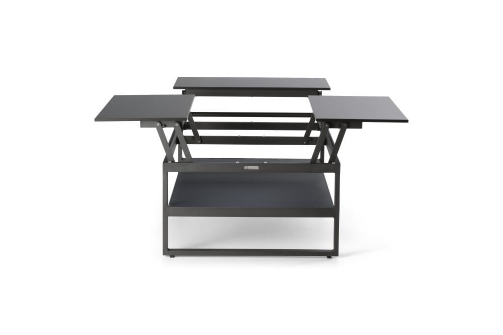 Hunn Miami Table basse à Plateaux relevables Multipositions 110x80cm H:43/63cm - 3 plateaux