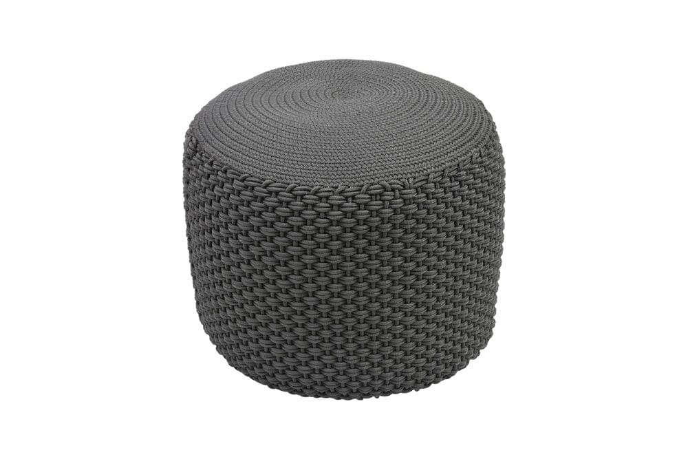Hunn Palermo Pouf rond Ø50cm Petit Gris anthracite