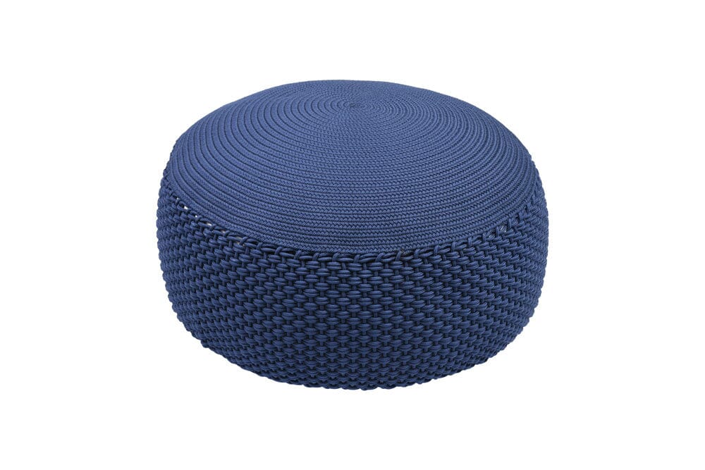 Hunn Palermo Pouf rond Ø80cm Grand Bleu