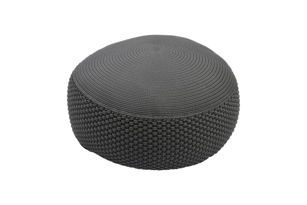 Hunn Palermo Pouf rond Ø80cm Grand Gris anthracite