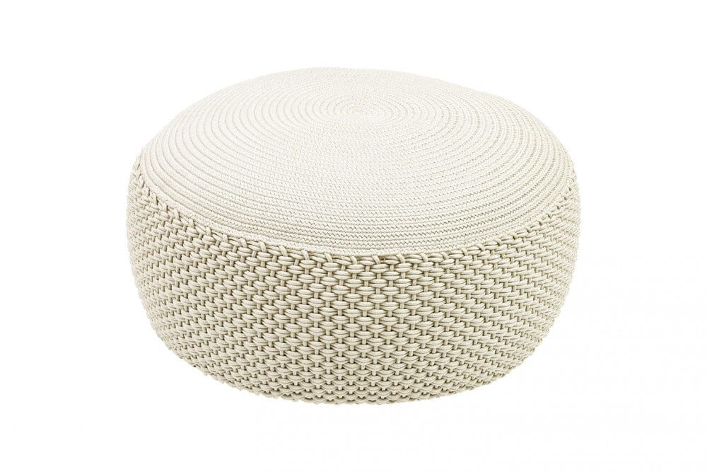 Hunn Palermo Pouf rond Ø80cm Grand Ivoire