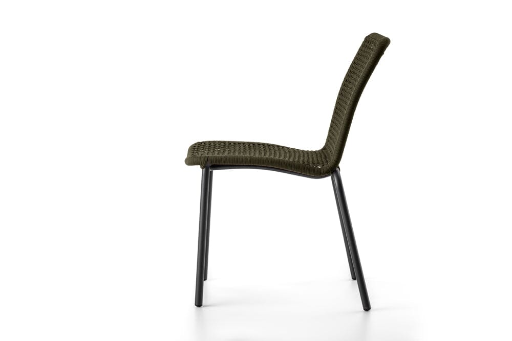 Hunn Palma Chaise repas Anthracite avec Cordes