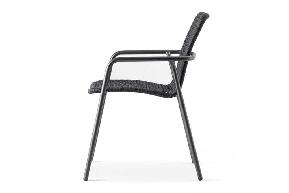 Hunn Palma Fauteuil repas Anthracite avec Cordes