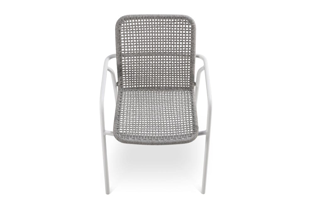 Hunn Palma Fauteuil repas Blanc avec Cordes