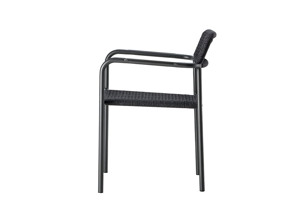 Hunn Patras Fauteuil repas Anthracite avec Cordes