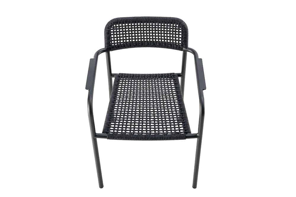 Hunn Patras Fauteuil repas Anthracite avec Cordes