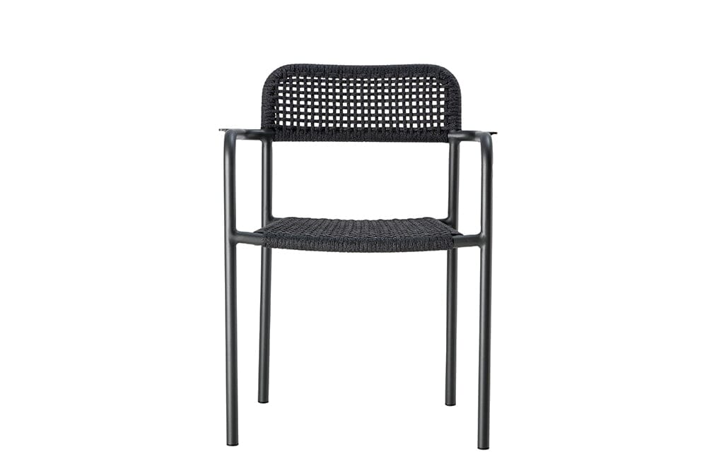 Hunn Patras Fauteuil repas Anthracite avec Cordes