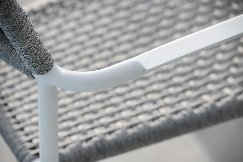 Hunn Patras Fauteuil repas Blanc avec Cordes