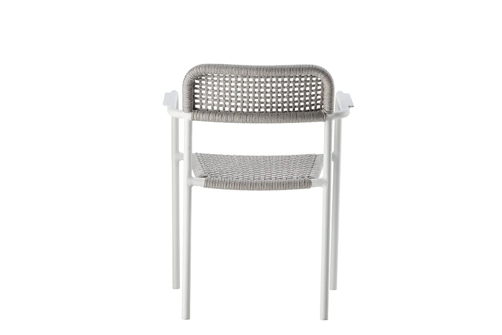 Hunn Patras Fauteuil repas Blanc avec Cordes