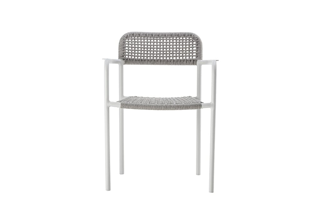 Hunn Patras Fauteuil repas Blanc avec Cordes