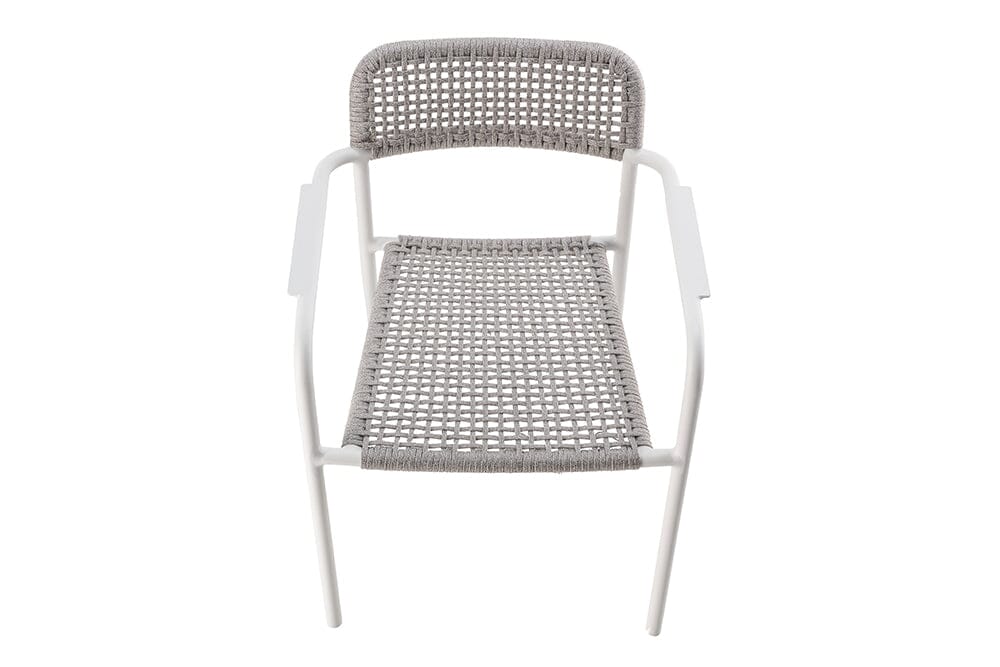 Hunn Patras Fauteuil repas Blanc avec Cordes