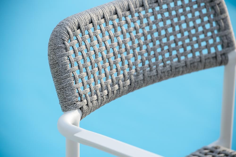 Hunn Patras Fauteuil repas Blanc avec Cordes