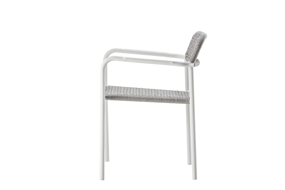 Hunn Patras Fauteuil repas Blanc avec Cordes