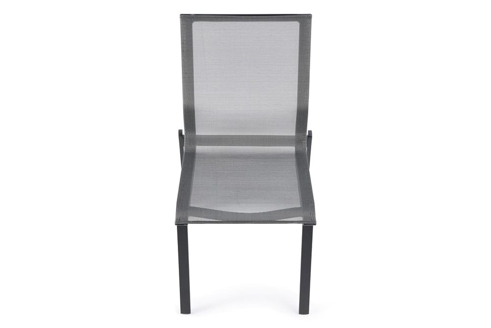 Hunn Porto Aluminium Chaise repas avec toile