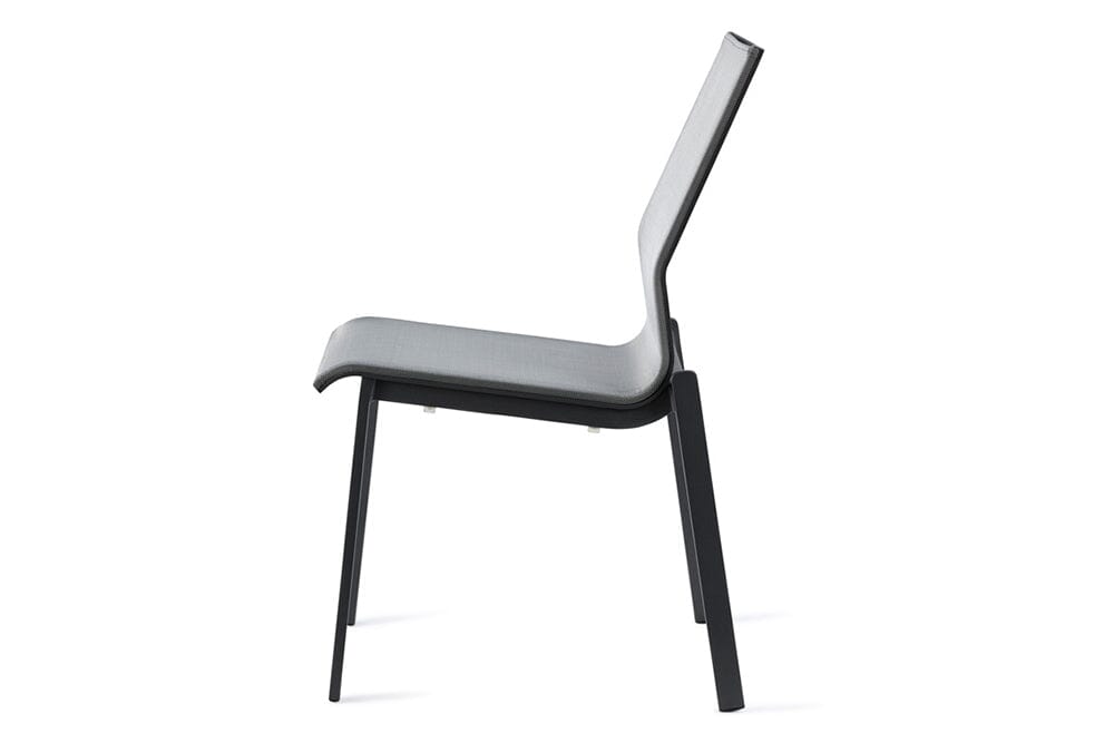 Hunn Porto Aluminium Chaise repas avec toile