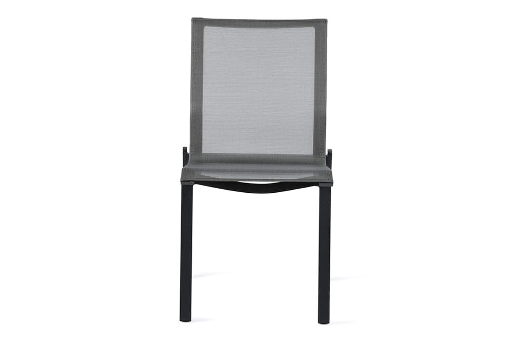 Hunn Porto Aluminium Chaise repas avec toile